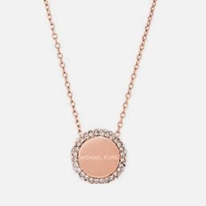 Michael Kors Brilliance Rosegold Necklace New With Tags & Box